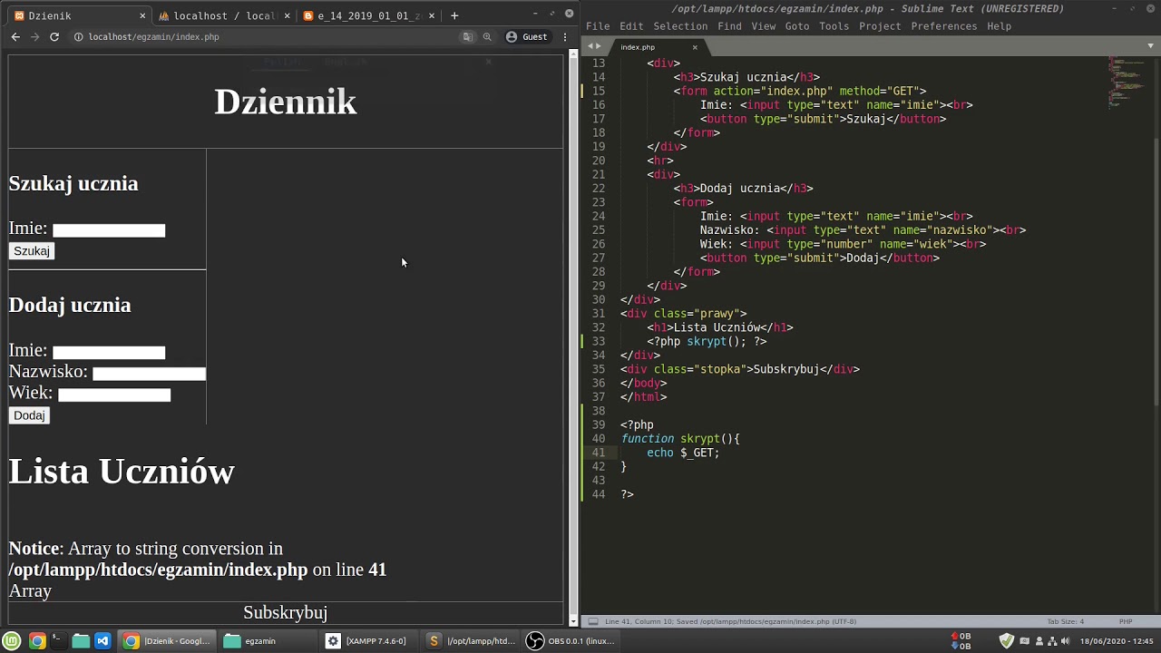 PhP na poziome technikum w 50 minut #e14 #ee09