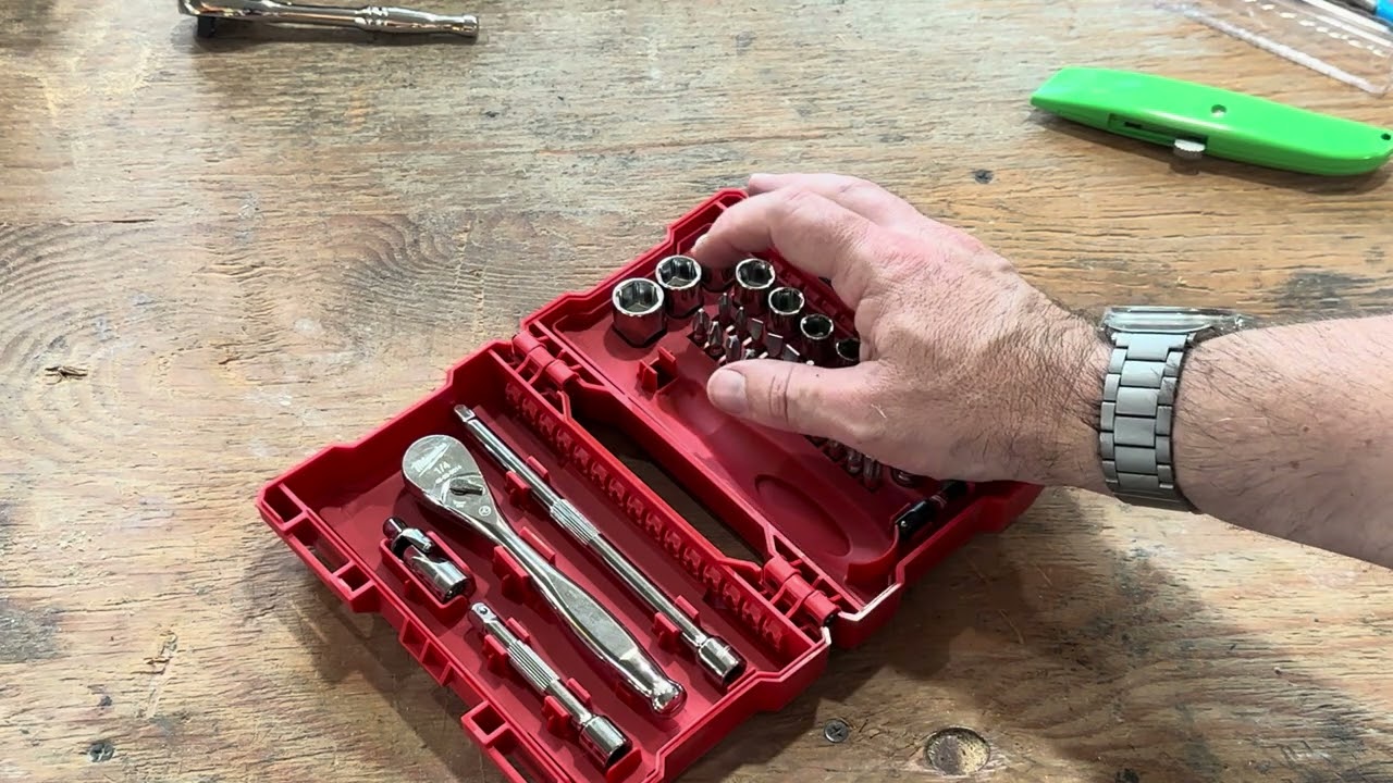 1/4” Micro Tool Kit Review Series  - Milwaukee 1/4” 38 pc Ratchet, Driver, & Socket Set #4932479096
