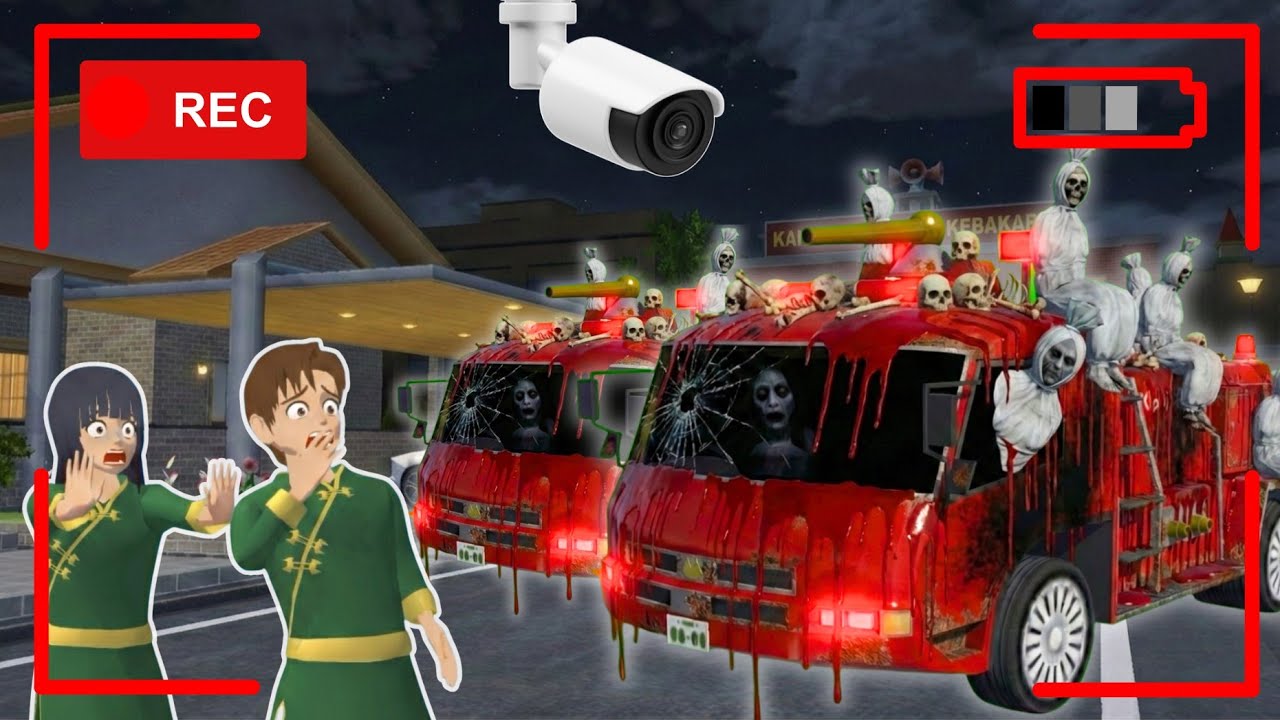 Yuta Mio Panik CCTV Merekam ANOMALI TRUK PEMADAM KEBAKARAN KEMBALI HIDUP 😱| Sakura School Simulator