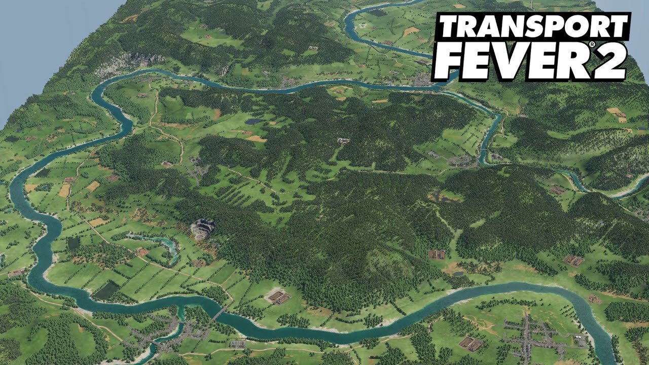 Transport Fever 2 [Mapvorstellung] Flusslandschaft | Riverland Karte