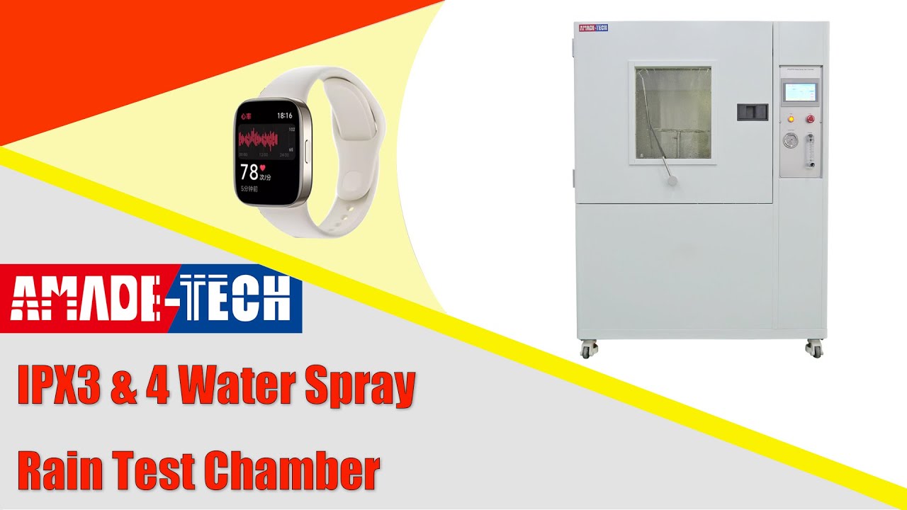 IPX3 / IPX4 Water Spray Rain Test Chamber | Waterproof Test Device - AmadeTech