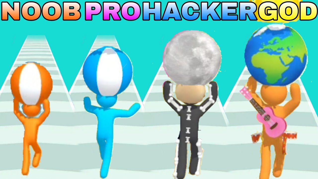 NOOB VS PRO VS HACKER VS GOD in Tricky Track 3D | Big Update