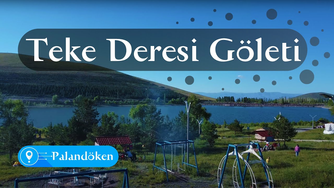 Teke Deresi Göleti (Palandöken Göleti) Mesire Alanı (4K Video)
