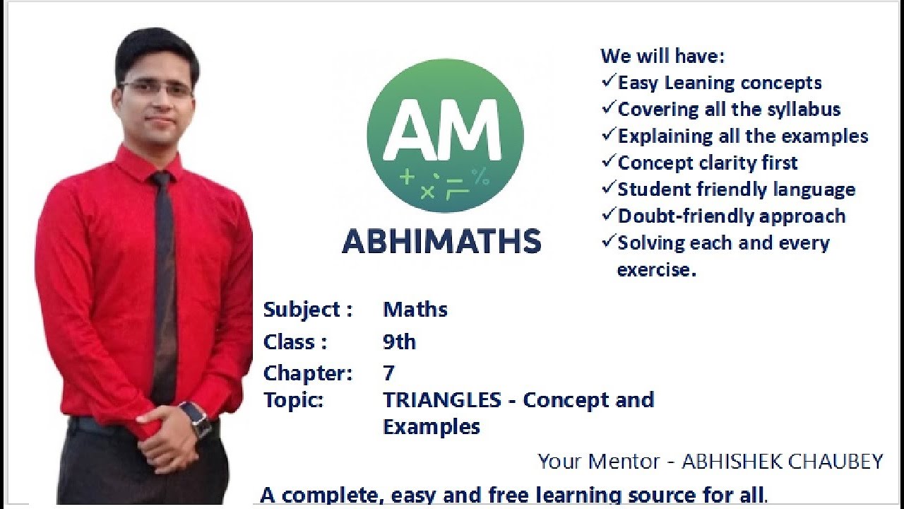 Class 9 | Maths | NCERT | Chapter 7 |Triangles - Concept & Examples