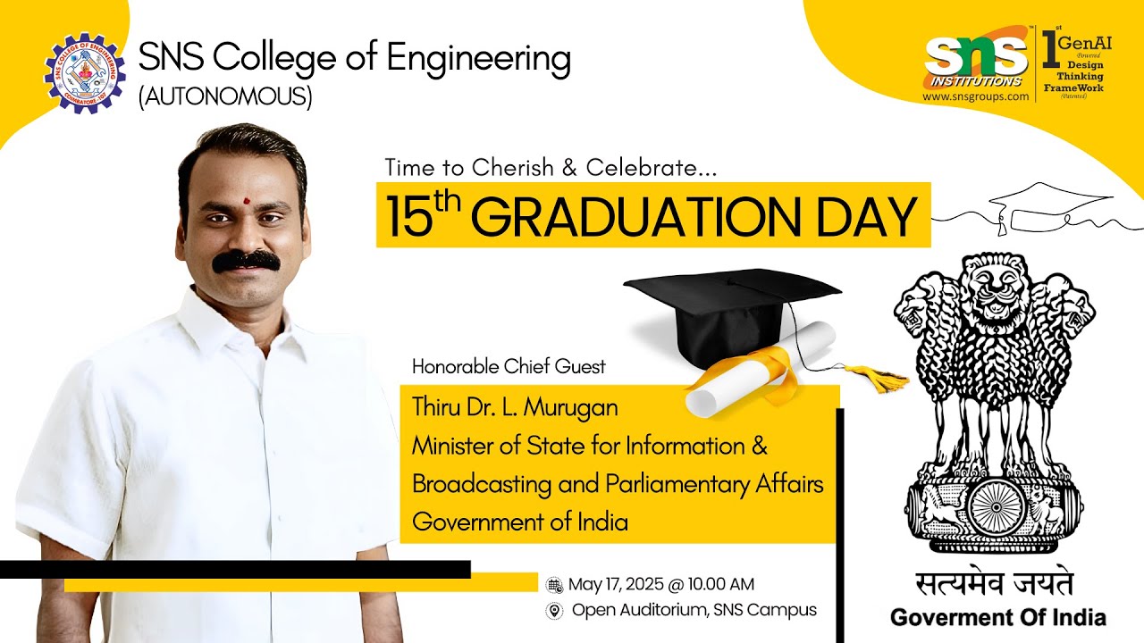 15th Graduation Day 2025 | SNS College of Engineering | SNS Institutions, Coimbatore