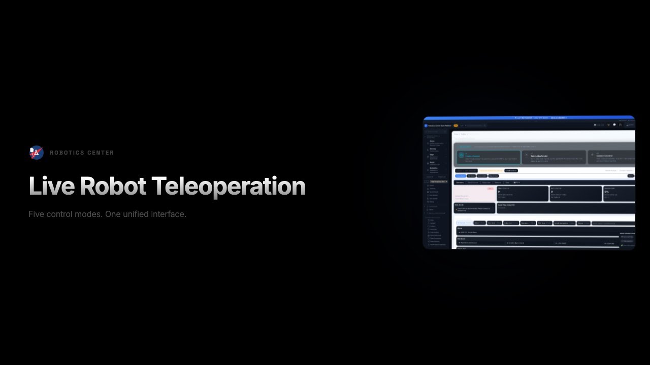 #02 Live Robot Teleoperation &mdash; Robotics Center Platform Tutorial