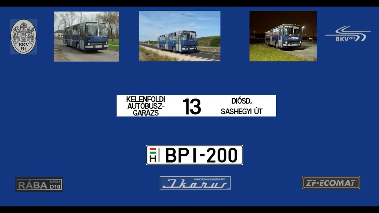 [SOUND] Budapest Bus Sound BPI-200 Ikarus 260.45 BKV 13-as viszonylat Garázsmenet