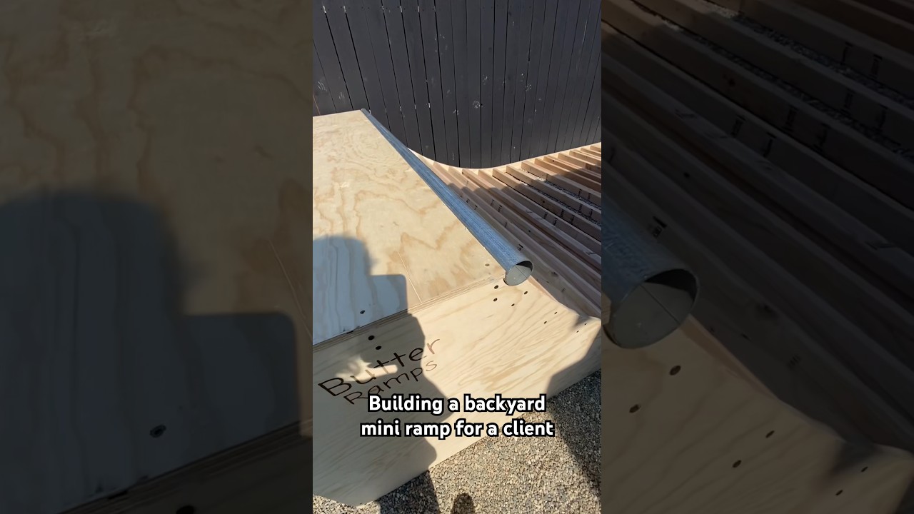 Building a backyard mini ramp #sk8 #skateboarding #skateboard #skate #diy