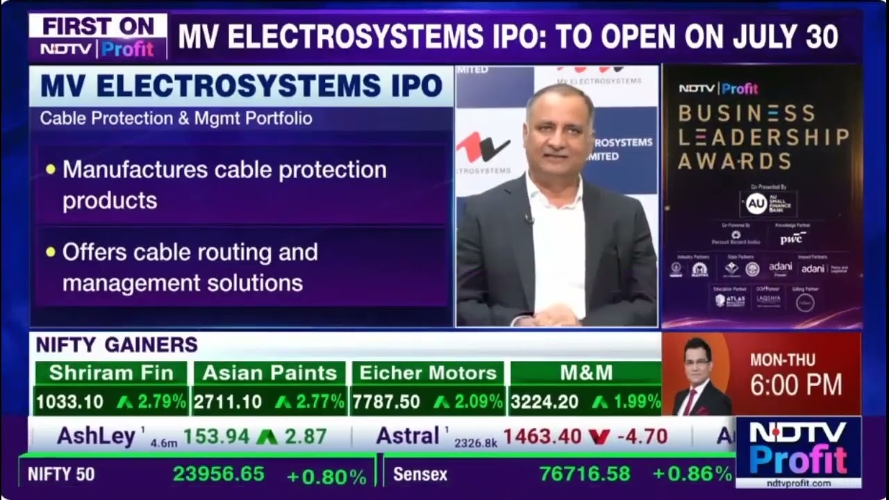 MV ELECTROSYSTEMS LTD. TO OPEN MAINBOARD IPO FOR SUBSCRIPTION ON JULY 30, 2026