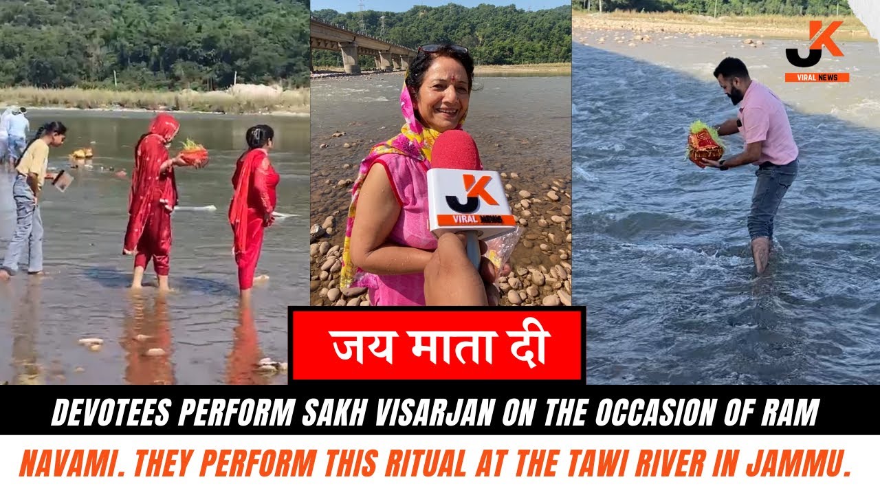 Devotees perform Sakh Visarjan in Tawi River Sidhra, Jammu | Jk Viral News