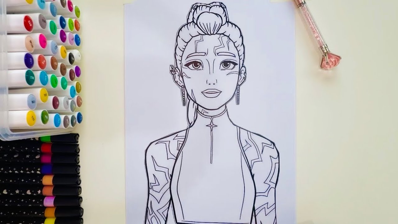 K-Pop Demon Hunters Rumi🔥 New ASMR Coloring IHow to Coloring Rumi | Relaxing Art |5|