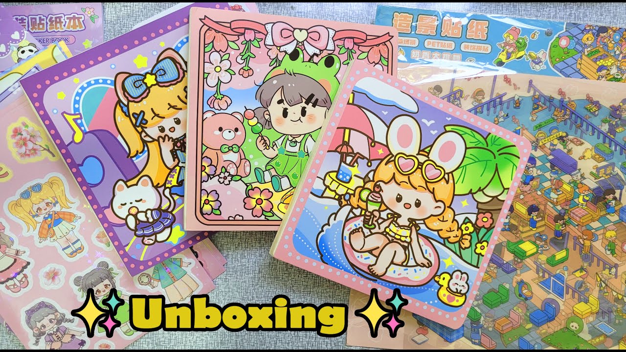 📦 Unboxing new kawaii bullet journal - dress-up stickers 🎁 #unboxing #journaling #bulletjournal