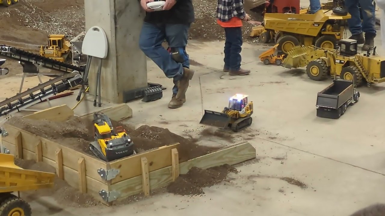 $100k In Rc Construction Equipment Working in One Room