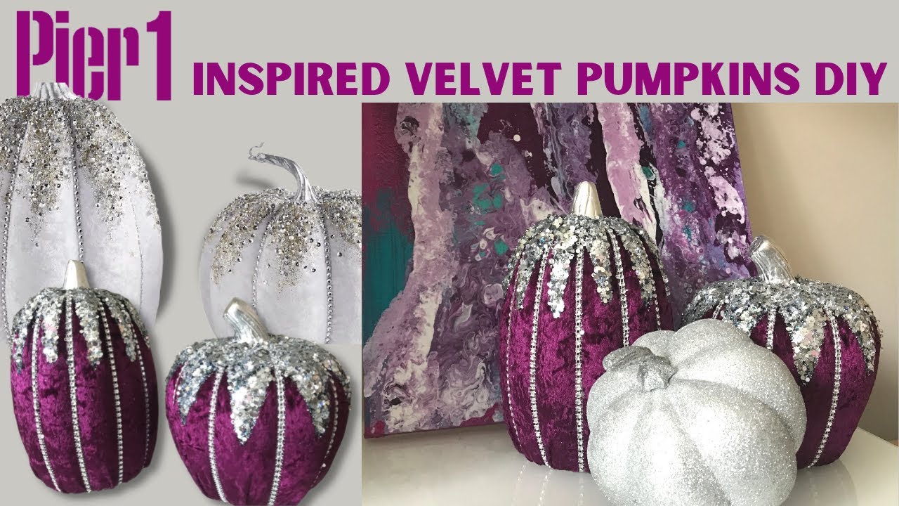 Pier 1 Inspired Velvet Pumpkin DIY | HOW TO MAKE VELVET PUMPKIN | The Look for Less Challenge