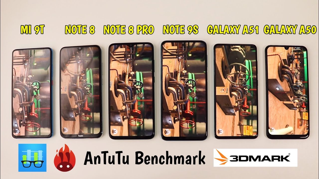 Redmi Note 9S vs Redmi Note 8 Pro vs MI 9T vs A51 vs Redmi Note 8 vs A50 | Antutu benchmark🔥