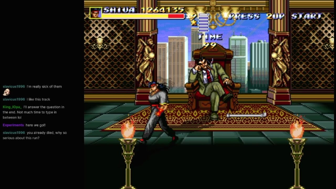 Streets of Rage Remake 5.2 - Shiva 2, Mania 1cc, 1 life start (Custom music)