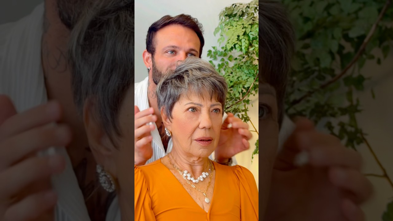 Quantos anos ela REJUVENESCEU com esse corte de cabelo! ❤️✂️ 