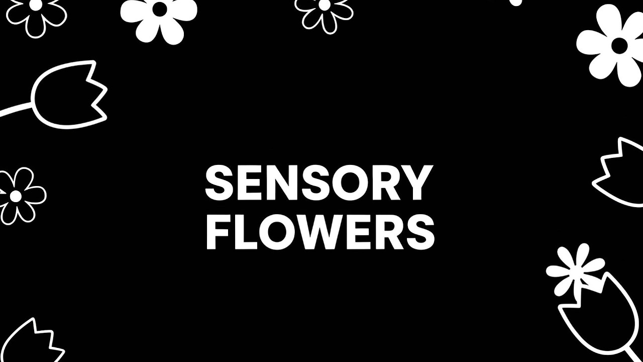 Black and White Flowers 🌸 High Contrast Sensory Video for Babies & Newborns