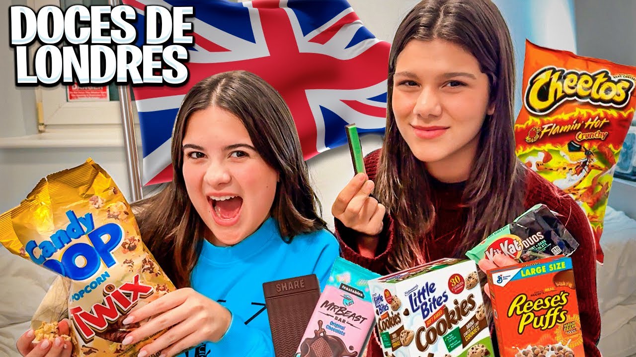 EXPERIMENTANDO OS DOCES DE LONDRES MAIS BIZARROS com a MARIA