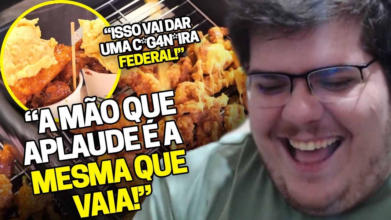 CASIMIRO REAGE: PORCO FRITO CROCANTE ABARROTADO DE MOLHO (O PAI DO VASO)  | Cortes do Casimito