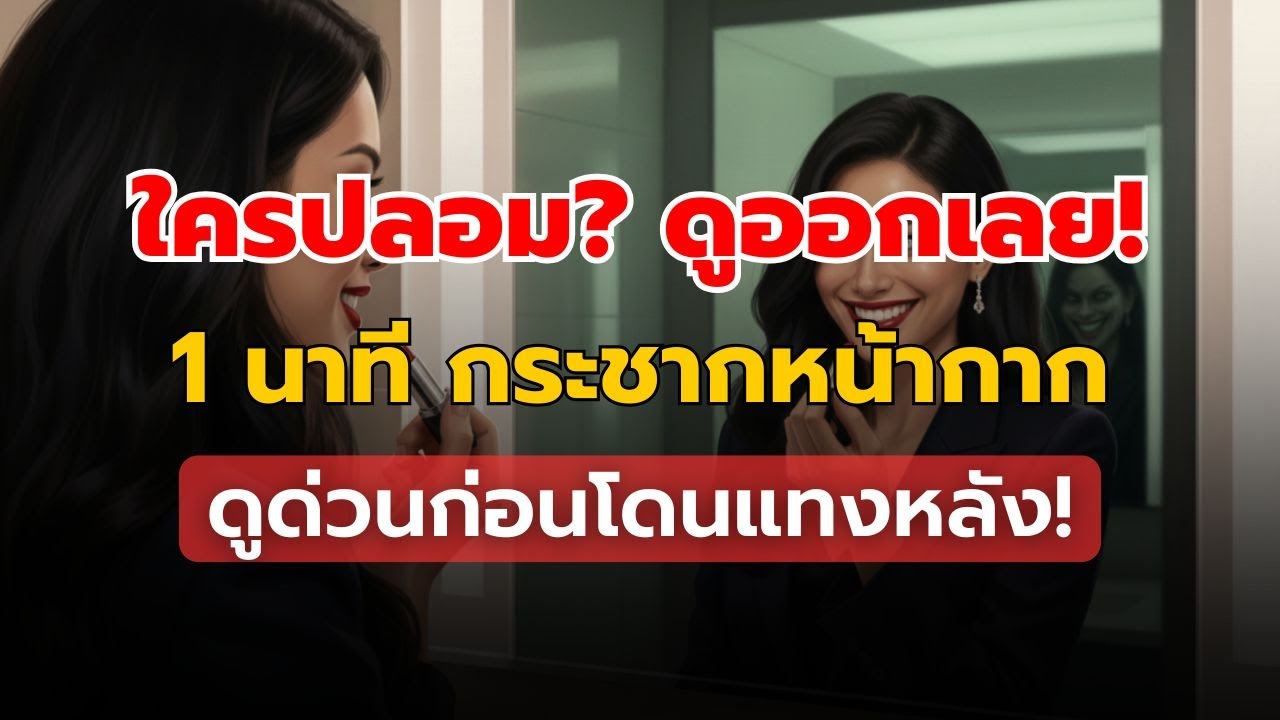 จับไต๋ 'คนสองหน้า' ใน 1 นาที! แค่สังเกตสิ่งนี้... หน้ากากหลุดทันที