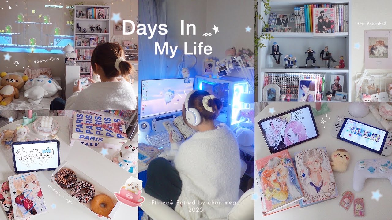 Vlog|オタク社会人の夜更かし休日☕️🌙 真夜中のゲームday🎮&グッズ整理📦￤少女漫画購入品紹介📖￤ちいかわグッズ￤かわいいもの集め🍥社会人のお部屋