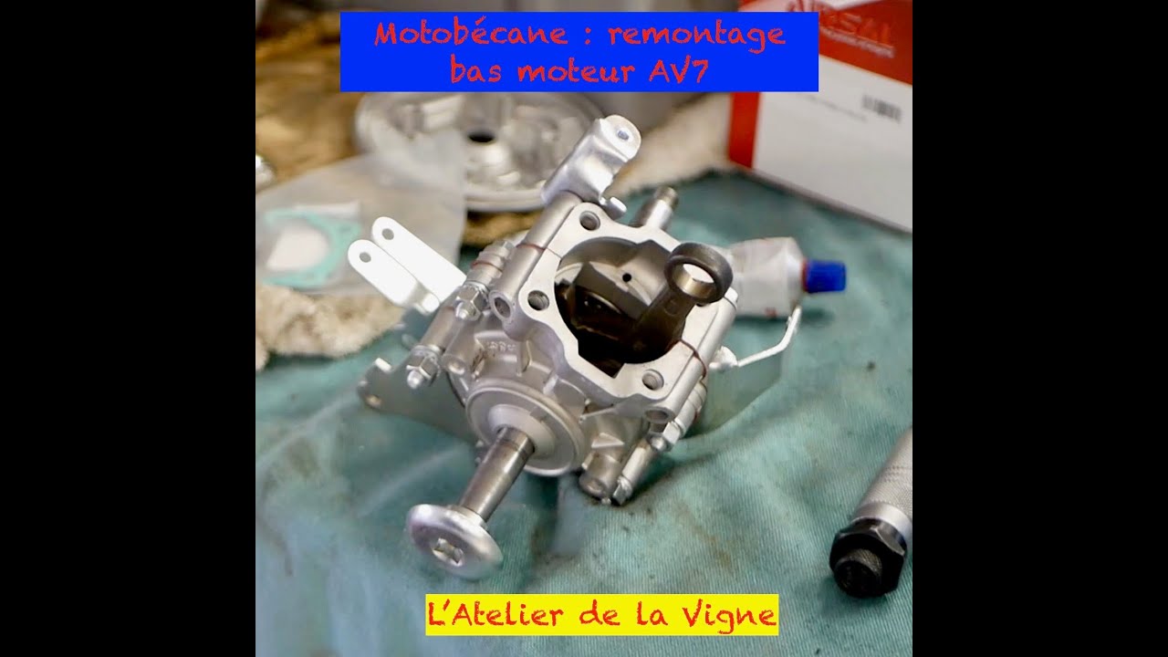 Motobécane 88  moteur AV7 : remontage du bas moteur