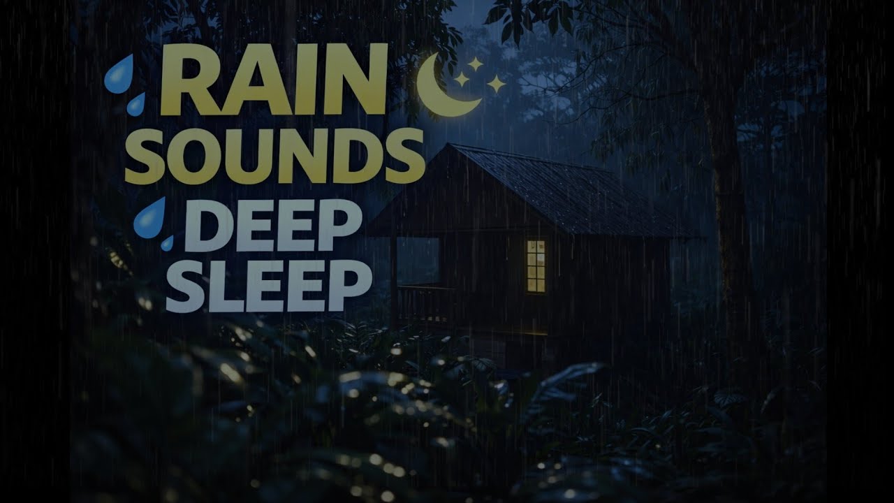 No Ads Rain Sounds for Sleeping – Heavy Rain on Tin Roof for Deep Sleep & Anxiety Relief