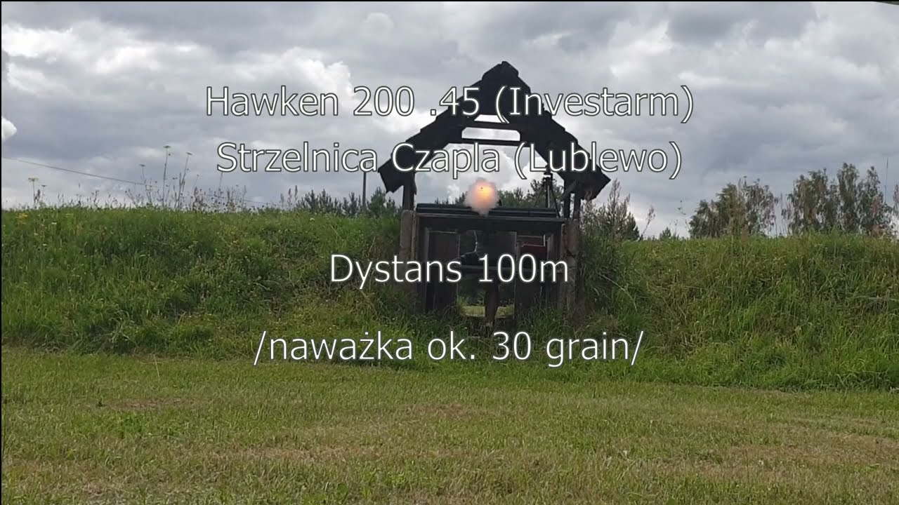 Czarny proch - Hawken 200 0.45 Investarm - Czapla Lublewo 100m