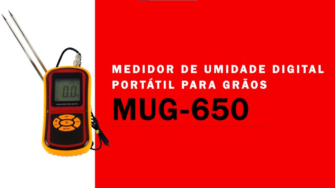 Medidor de umidade digital portátil para grãos: MUG-650