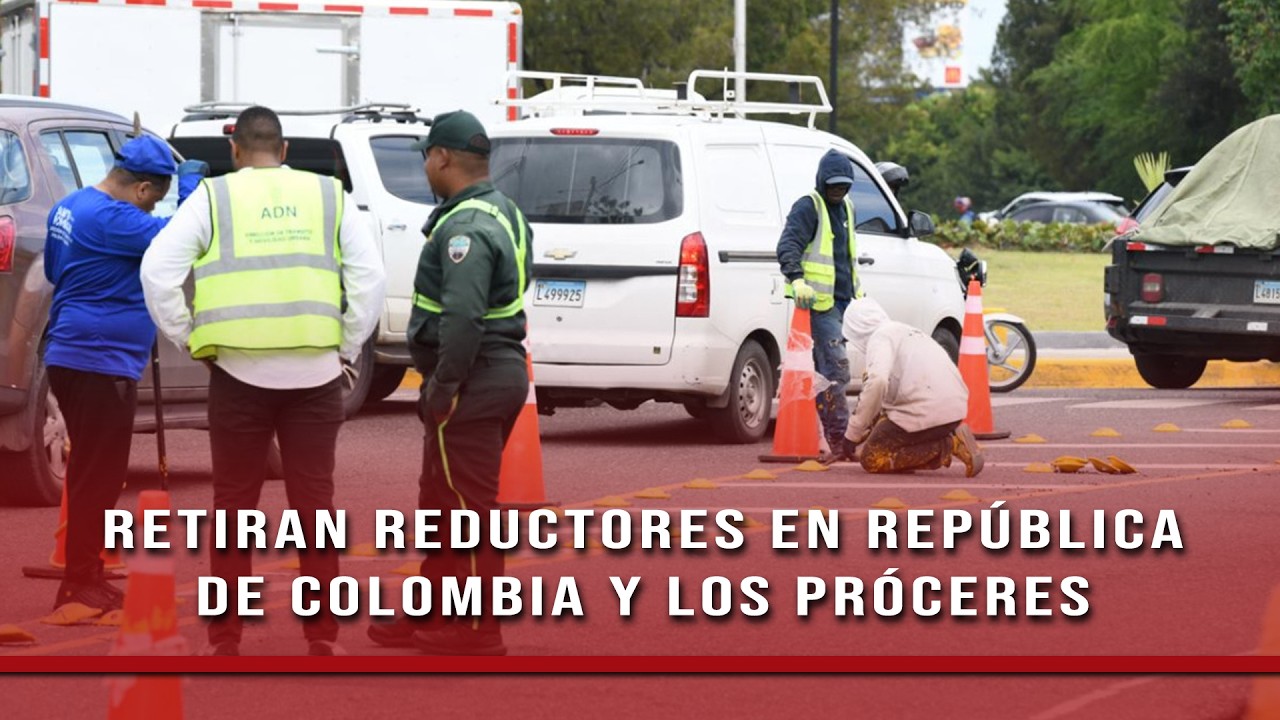 Retiran reductores de velocidad avenidas República de Colombia y Los Próceres