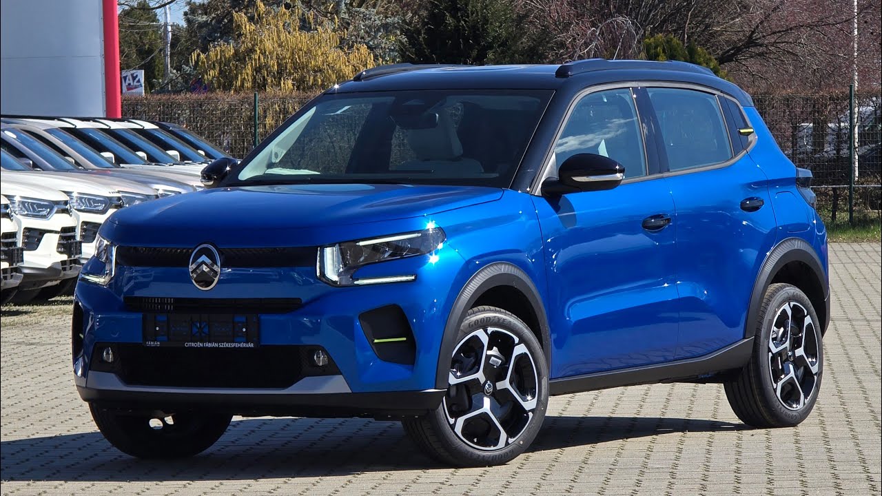 NEW 2025 Citroën C3 PLUS 1.2 Turbo 100 Bright Blue - Perla Nera Black Roof