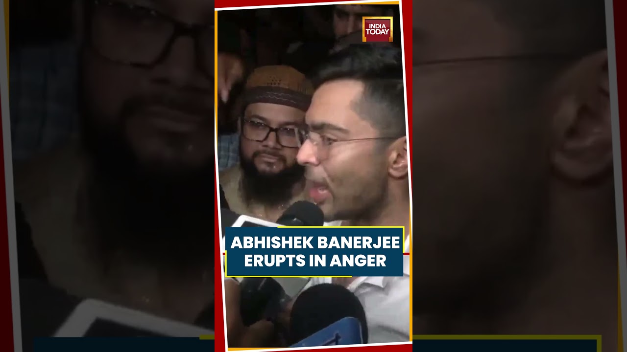 TMC MP Abhishek Banerjee Reacts Angrily To TMC Office Board Removal #shorts #tmc #westbengal
