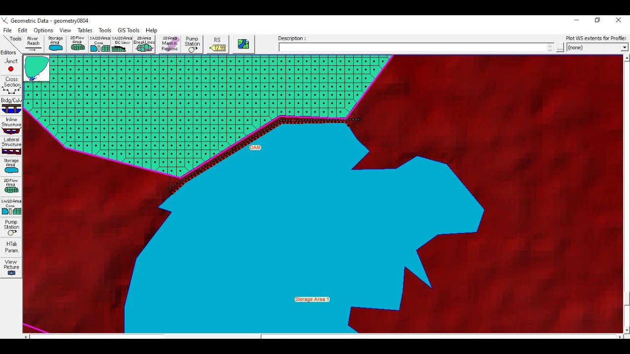 DAM BREAK ANALYSIS USING HEC-RAS AND EXPORTING TO ARC-GIS.