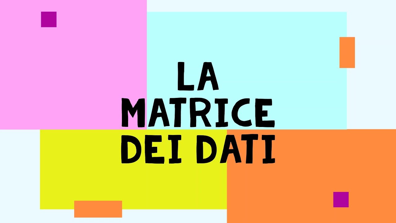 Lezione 15 La matrice dei dati