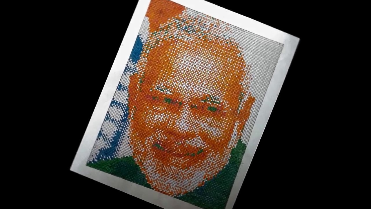 Happy Birthday Narendra Modi ji - PM of India | Mosaic Pixel Artwork