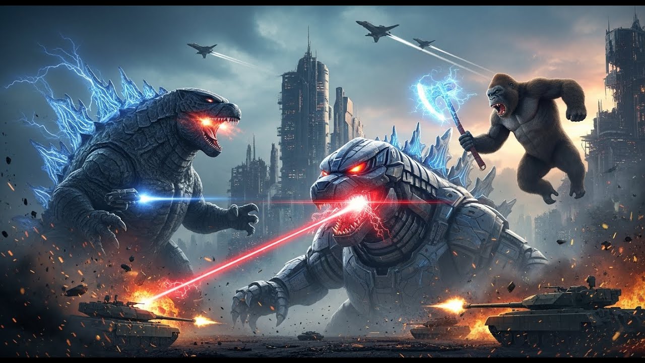 The Ultimate Showdown: King Kong And Godzilla vs. Mechagodzilla: A Major Clash With Military Forces!