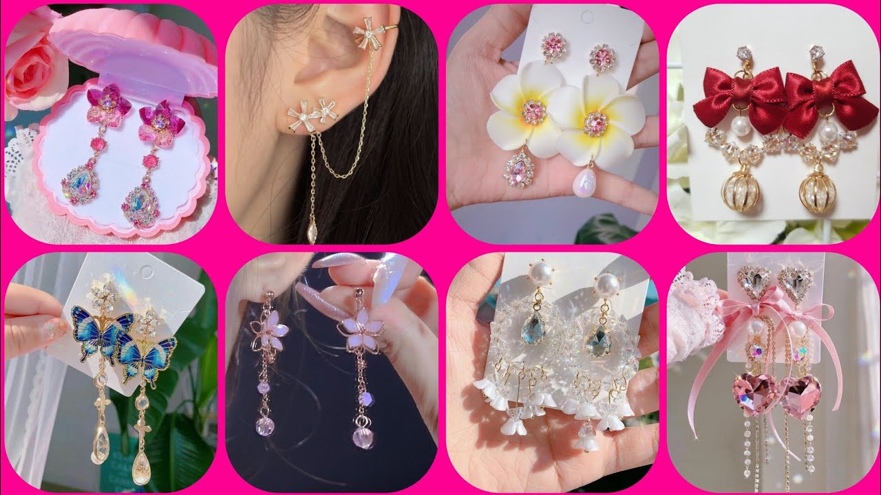 New Korean Earrings || Fashionable And Stylish Latest Design Earrings 