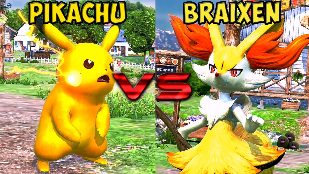 Pokken tournament - Pikachu vs Braixen