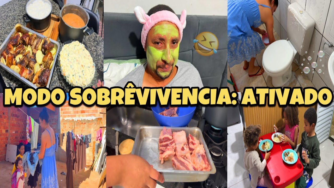 FAZENDO MILAGRE COM 3 CRIANÇAS EM CASA! 💥 A MELHOR COSTELA DA VIDA- ROTINA PESADA DO DIA A DIA💦