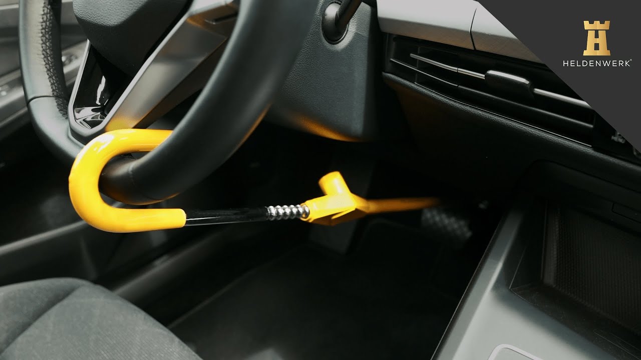 Heldenwerk Universal Lenkradkralle - Diebstahlschutz durch Lenkradschloss und Lenkradsperre