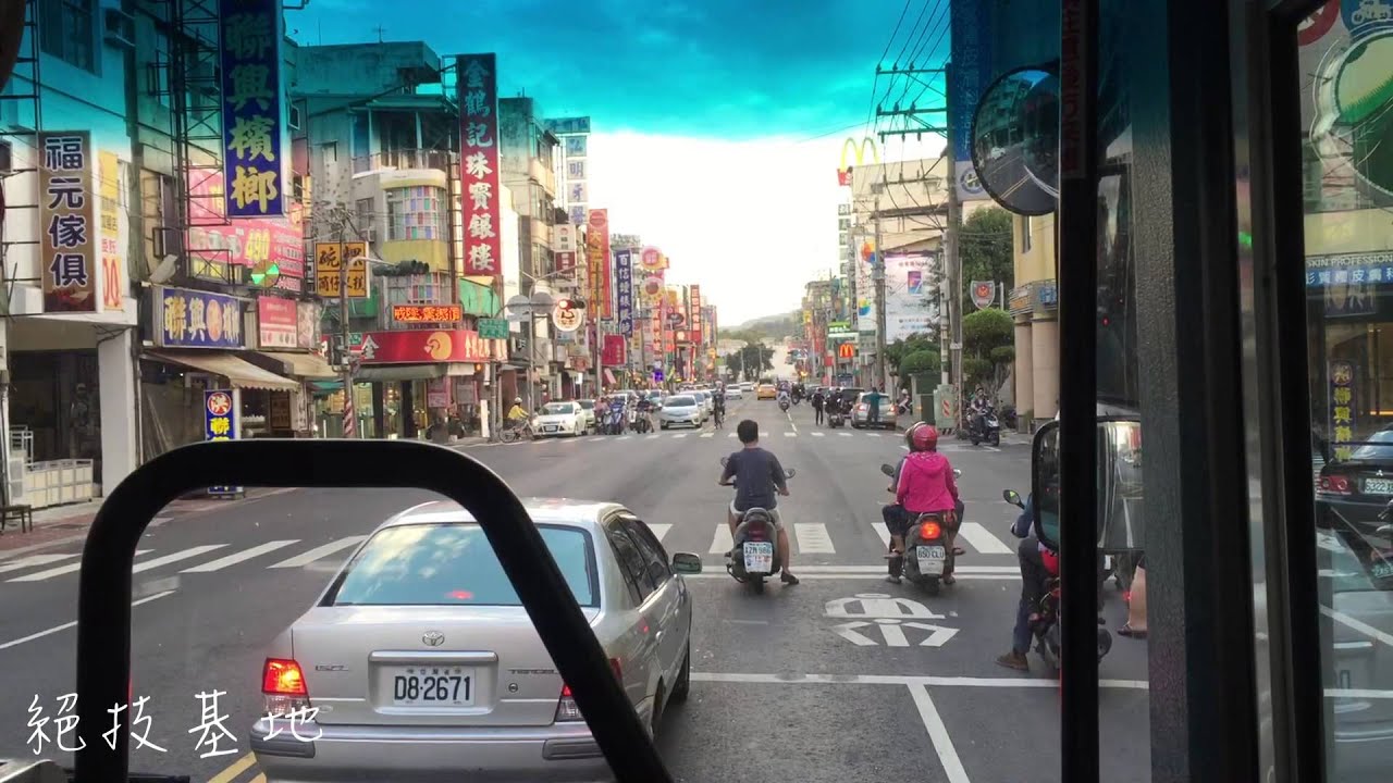 【前面展望】南台灣客運 301路 海專路口▶高雄車站（路程景）