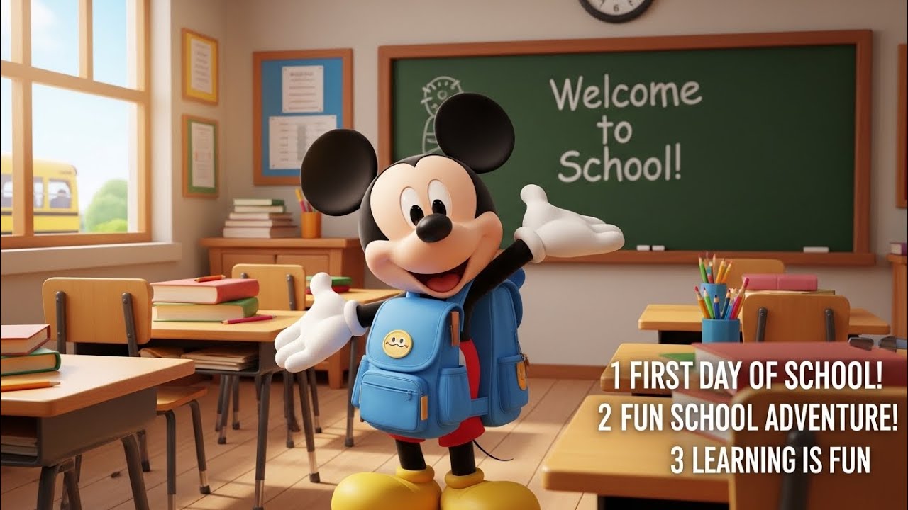 Mickey Mouse School Adventure – Fun Learning Day with Friends! | Kids Cartoon Episode