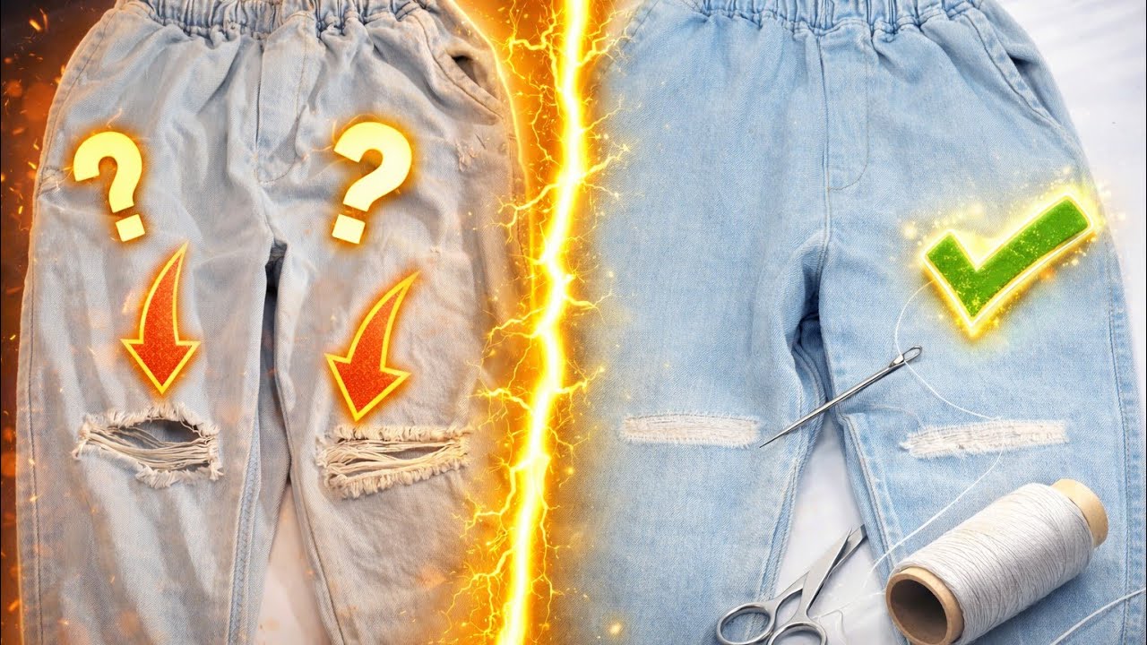 If you're tired of your pants getting ripped, this trick is your salvation.🪡✂️