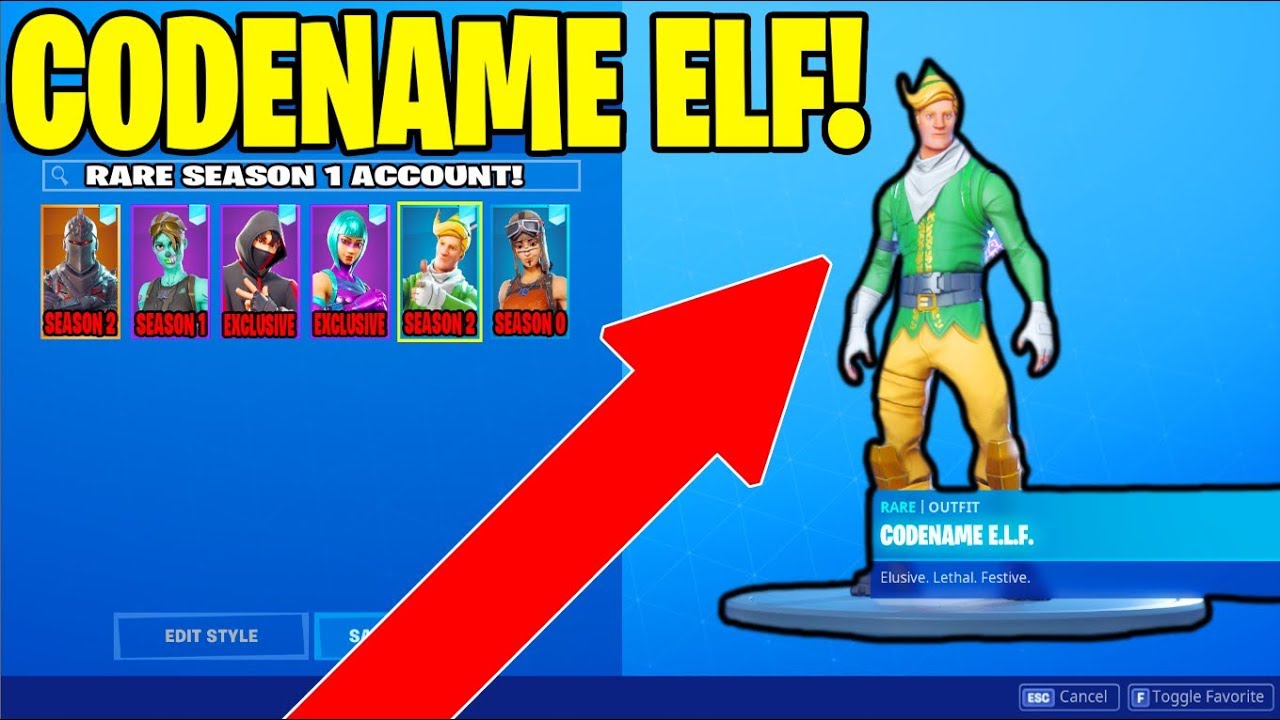 FAN GAVE ME SEASON 1 ACCOUNT... Here's What I Found! | (Codename ELF & Renegade Raider!)