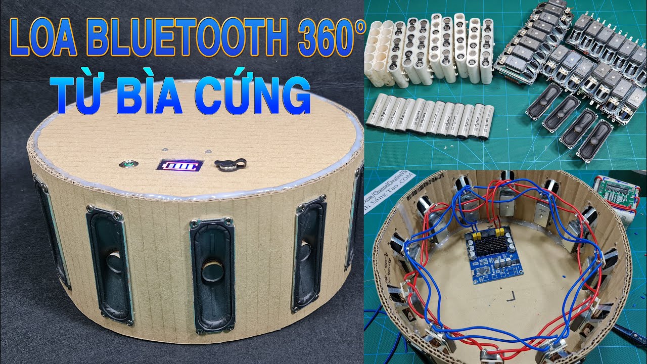 Chế Loa Bluetooth 360º Từ Bìa Cứng và Loa TV