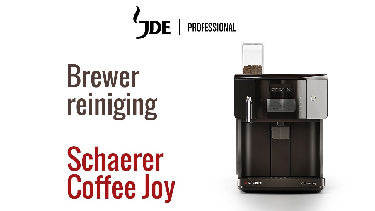 Brewer reinigen van Schaerer Coffee Joy - Jacobs Douwe Egberts Professional