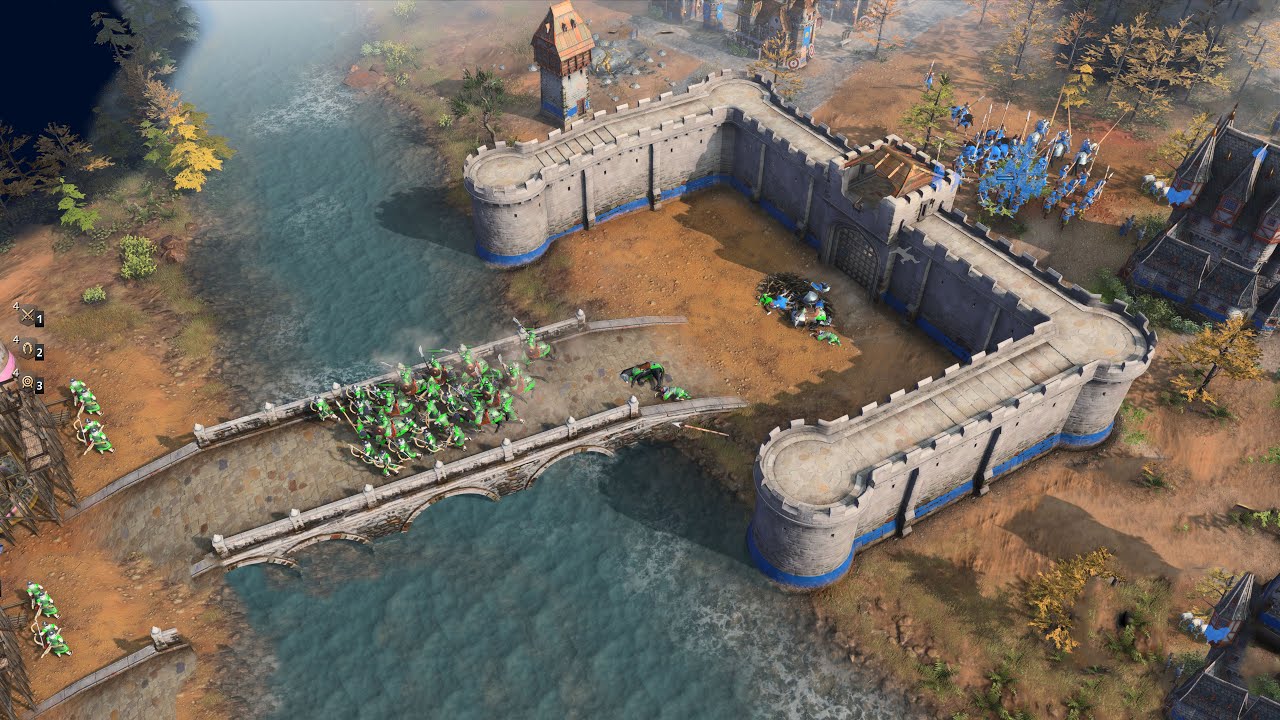 Age of Empires 4 - 4v4 DEFEND THE BRIDGE | Multiplayer Gameplay