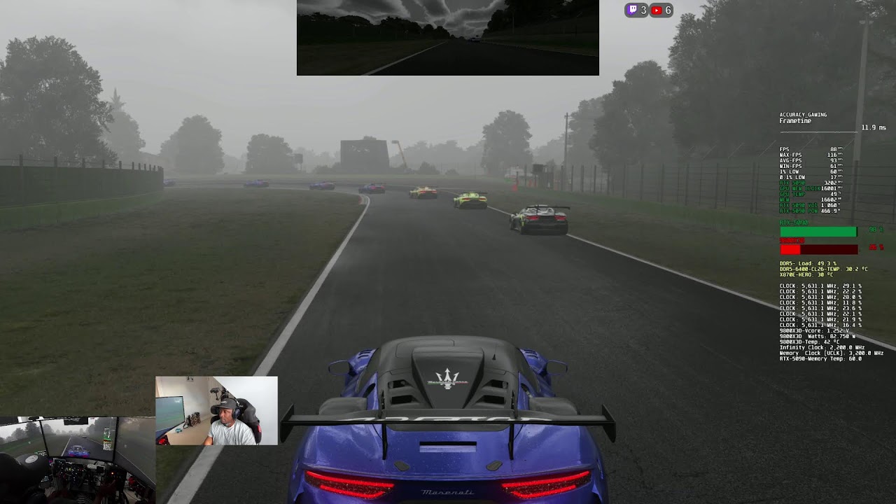 Testing Assetto Corsa Evo Triple Screen Performance 1440p RTX 5090