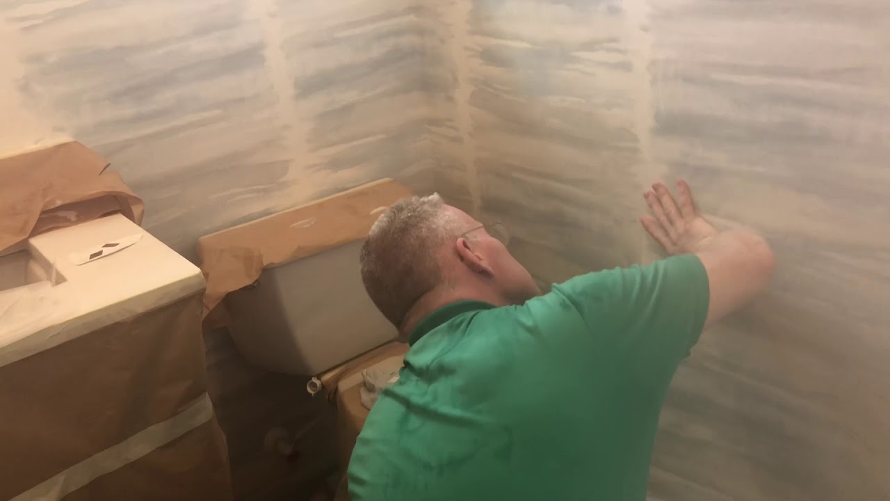 How to wallpaper A Small Bathroom:  Part 4